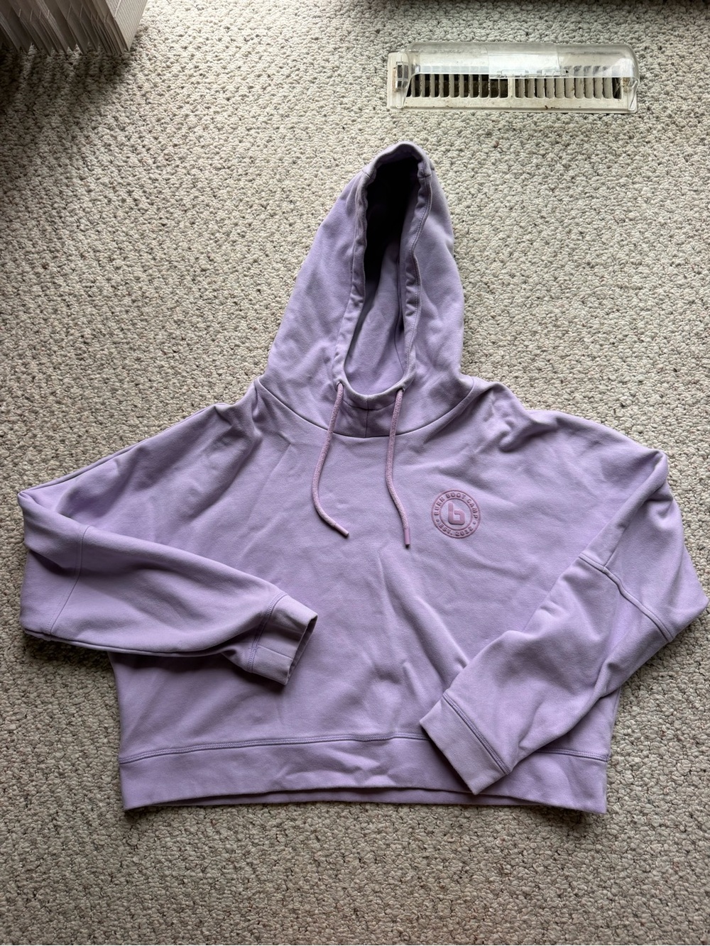 Burn Boot Camp Lavender Cropped Hoodie
